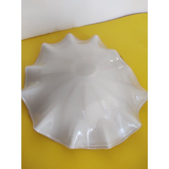 Vintage Murano Art Glass Bowl 10" Hand Blown Gold Fleck - Picture 10 of 12